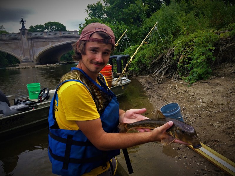 Me with a northern hogsucker.
