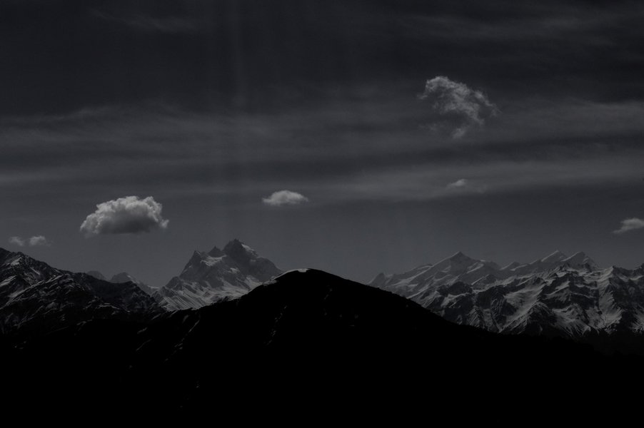 Views of Bandarpunch and Swargarohini in Uttarakhand, India.