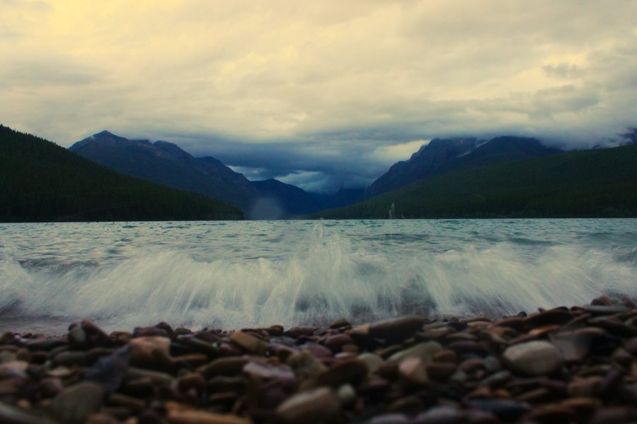 Bowman Lake in Glacier National Park.
