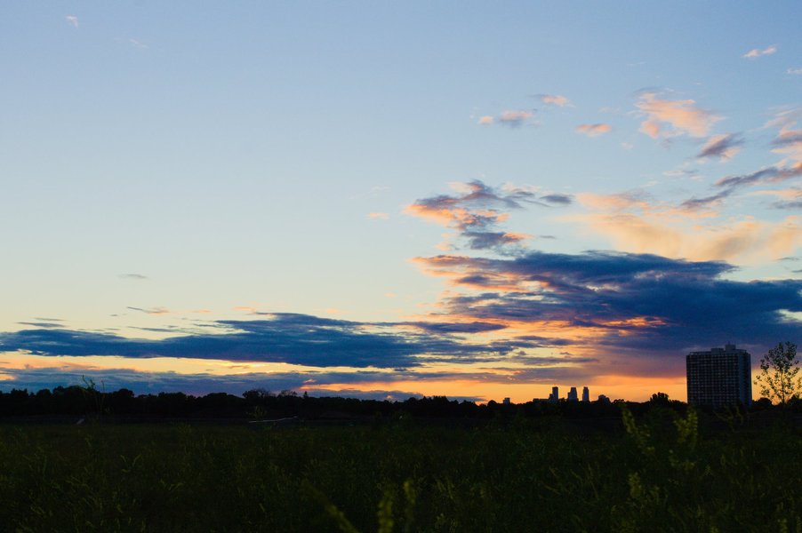 Sunset in St. Paul, MN.