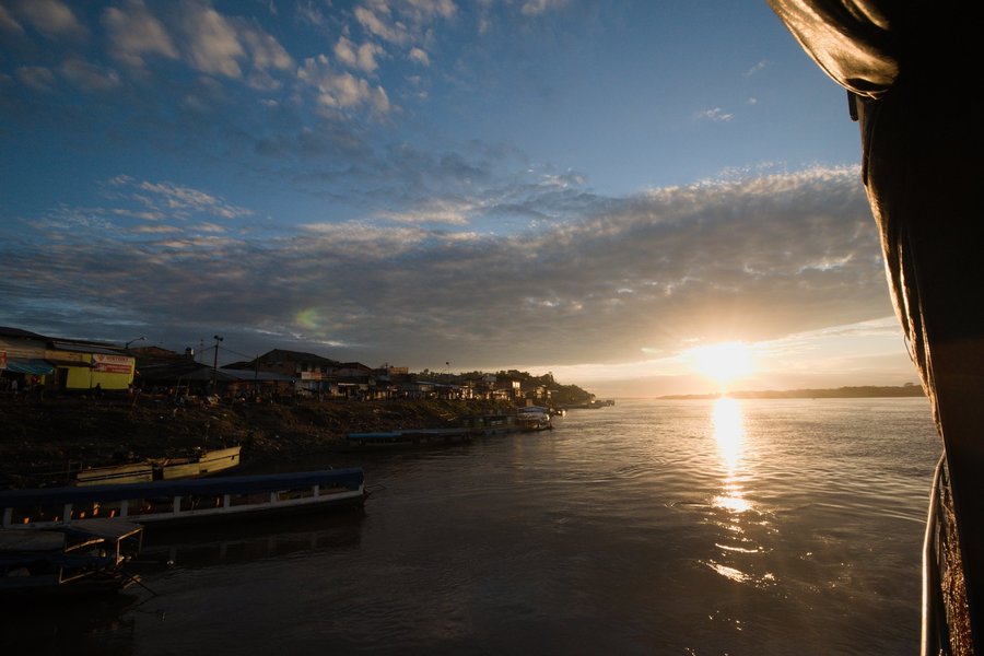 Sunrise on the Amazon, Nauta, Peru.