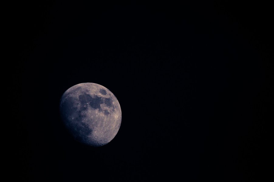 The moon, from earth.